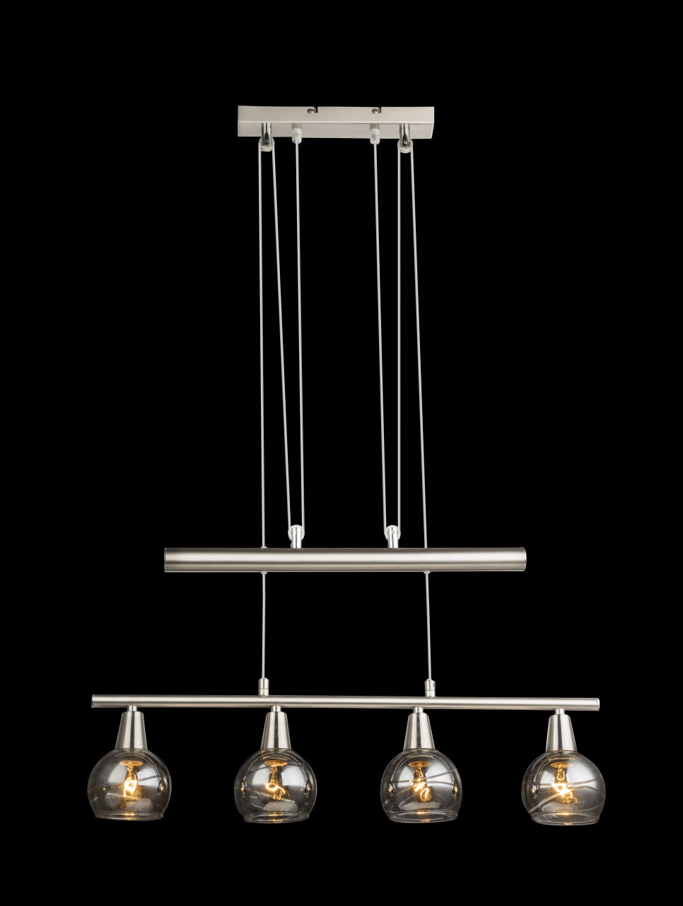 Globo Lighting - ROMAN - Hängeleuchte Metall Nickel matt, 4x E14 LED