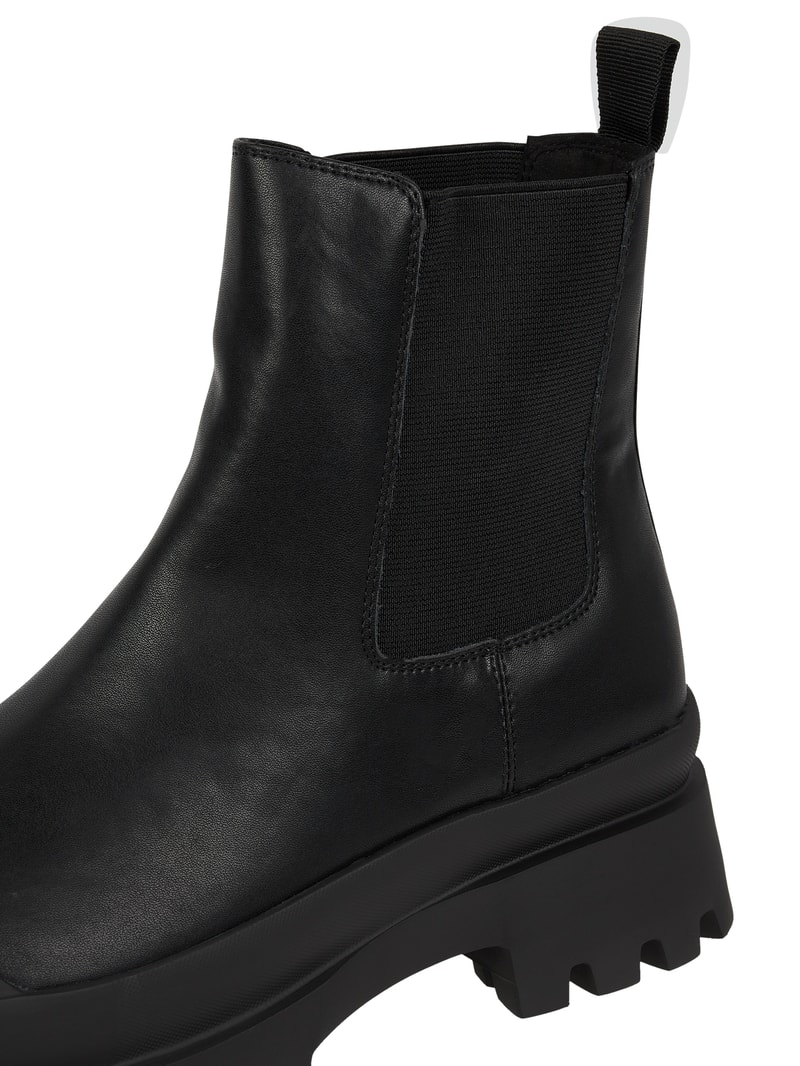 Chelsea Boots mit Logo in schwarz
