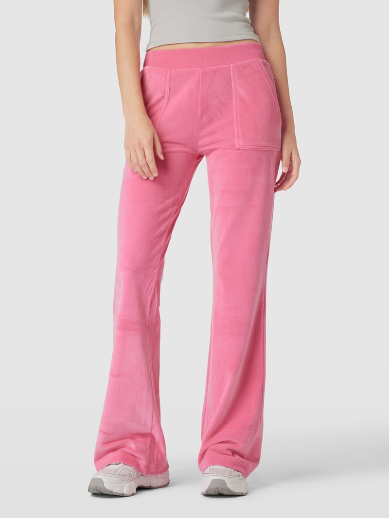 Sweatpants in Samt-Optik Modell 'VELVET' in fuchsia
