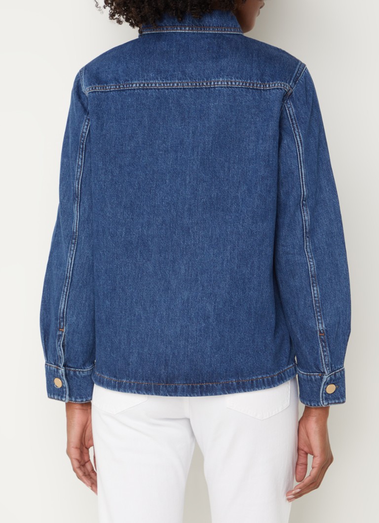 Gerard Darel Bridget denim jacket with logo embroidery and chest pocket