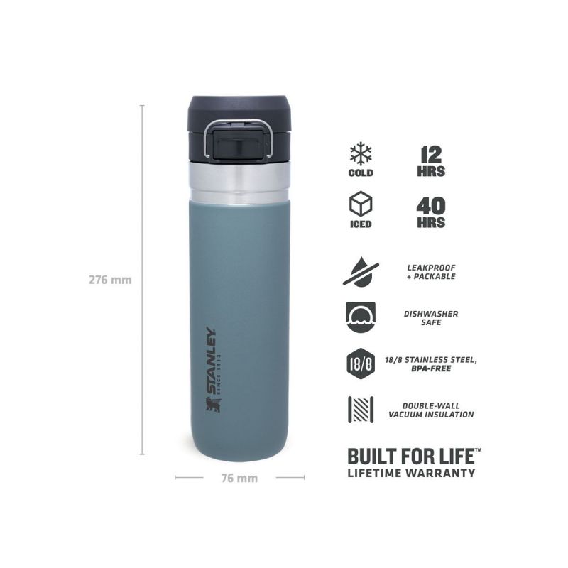 Thermoflasche Stanley, Go Quick Flip Wasserflasche 24oz \/ 700ml Shale