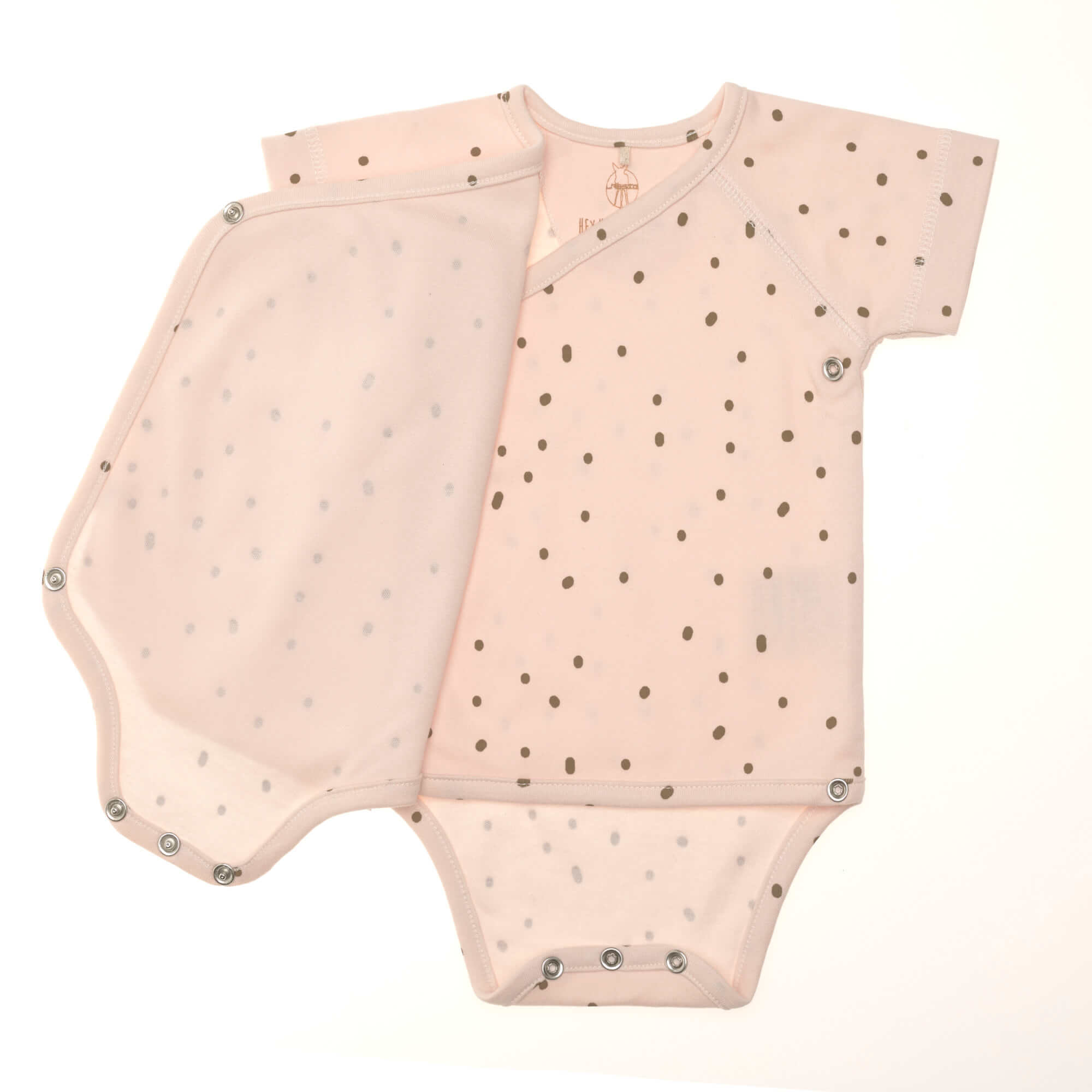 Baby Wickelbody kurzarm - Bio Baumwolle, Rosa