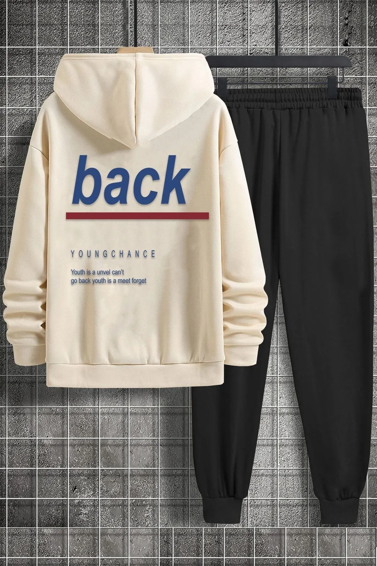 uyguntarz  Unisex-Trainingsanzug-Set mit Rückendruck