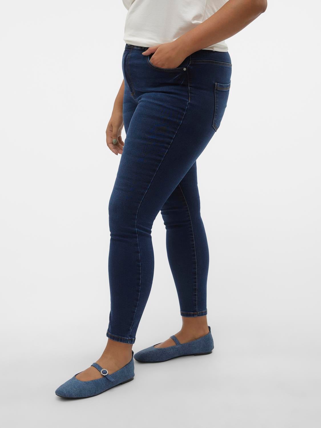 VMSOPHIA Hohe Taille Slim Fit Jeans