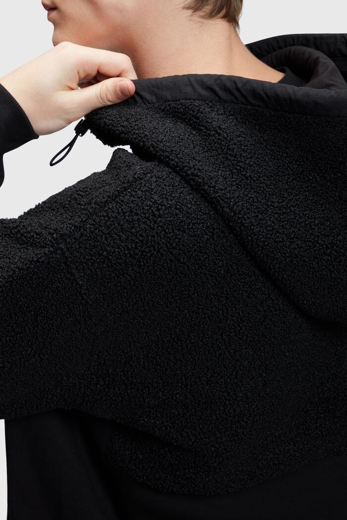 Zip-Hoodie aus Materialmix