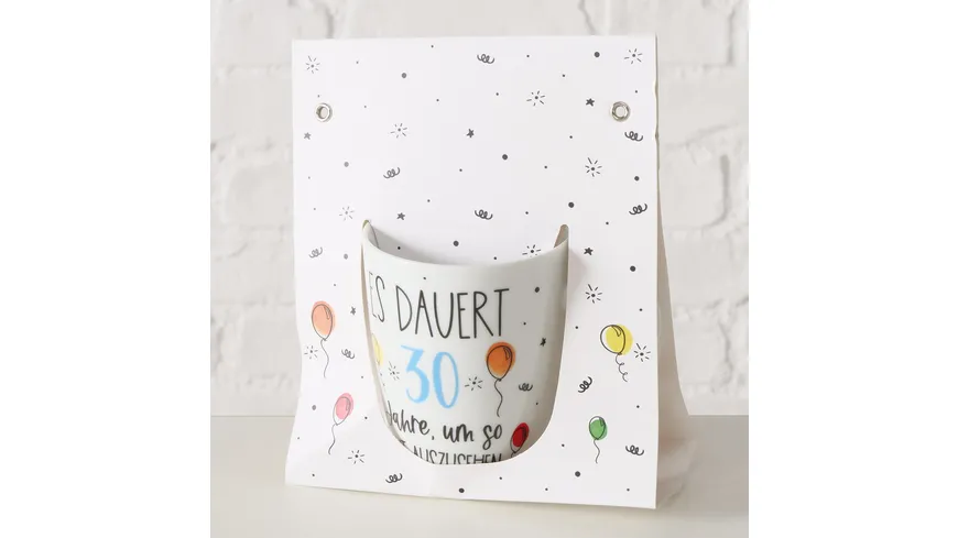 Boltze Tasse in Geschenkpackung 30.Geburtstag