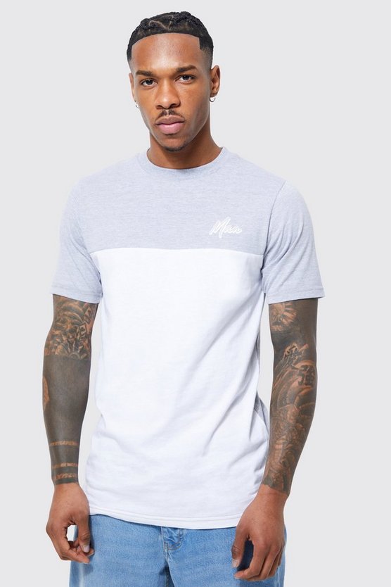 Slim-Fit Man Colorblock T-Shirt