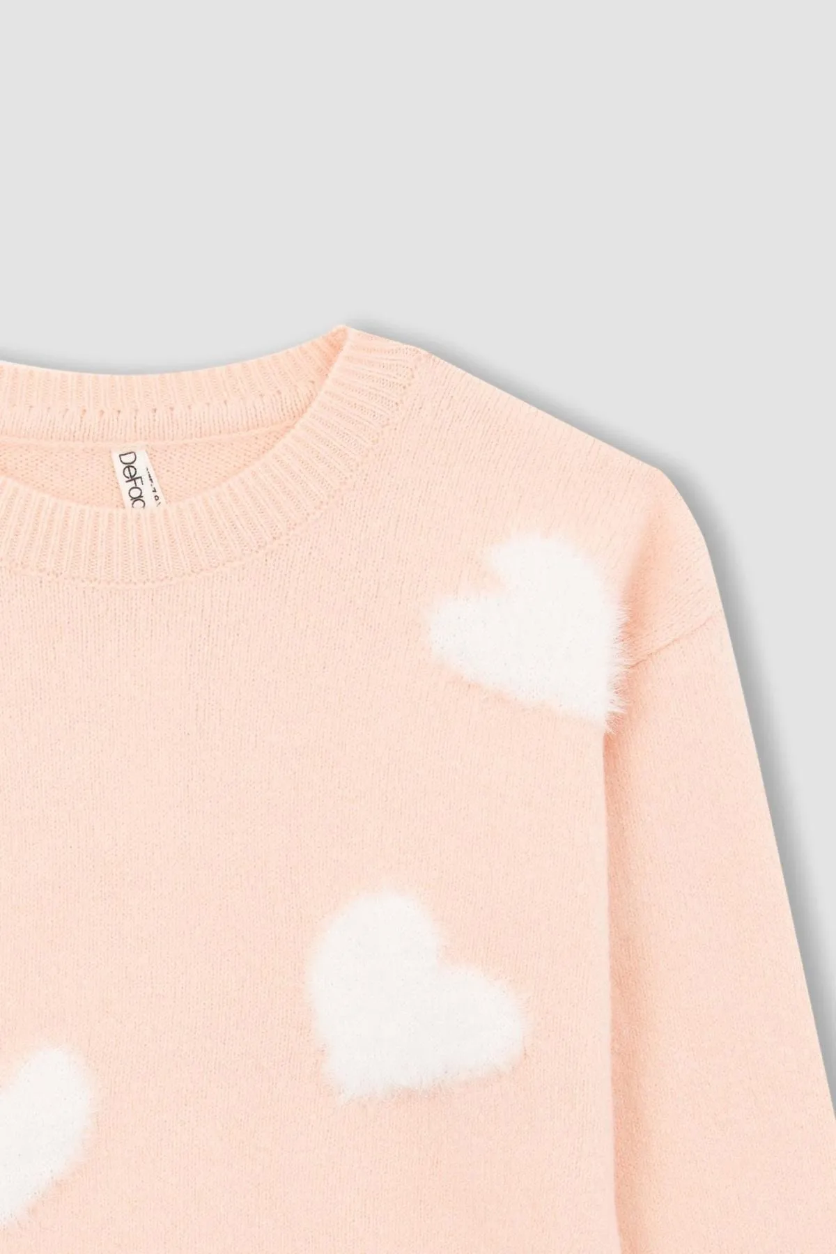 DeFacto  Standard-Fit-Pullover mit Rundhalsausschnitt für Mädchen