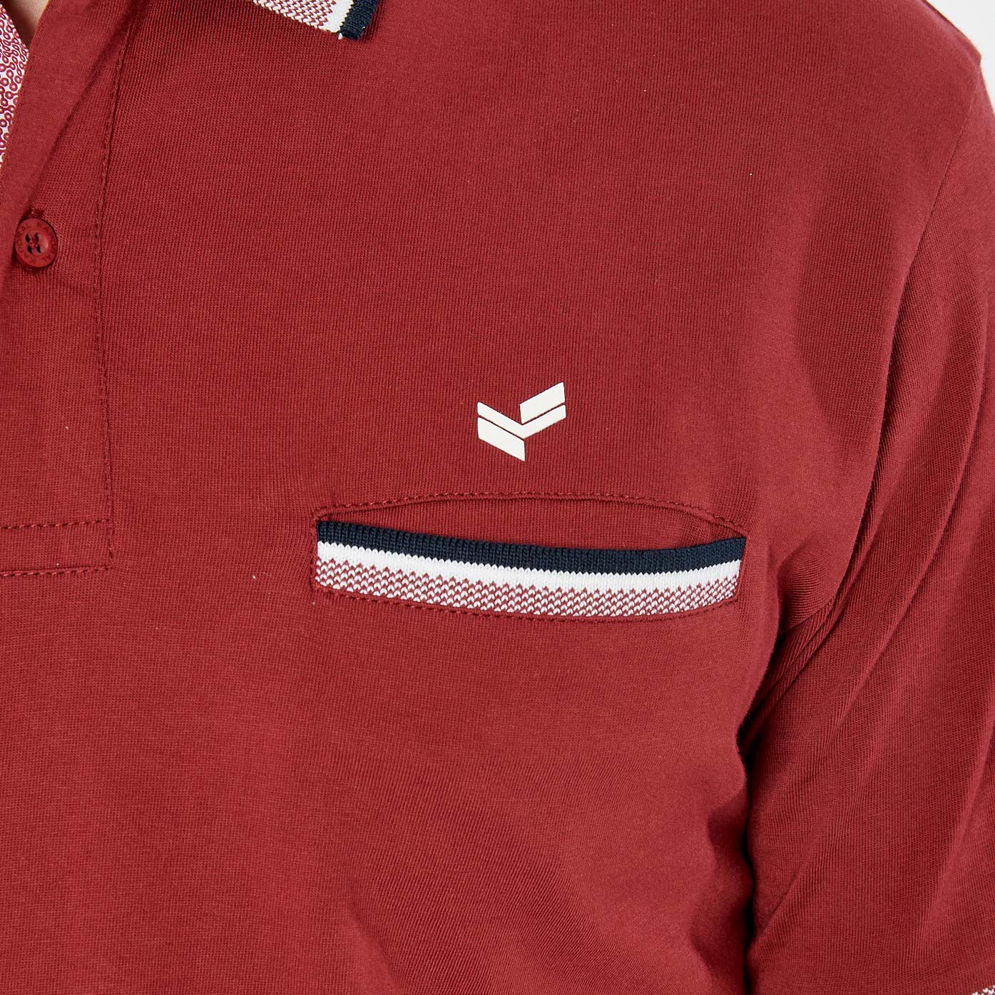 RAFA   Polo bordeaux homme 100% coton