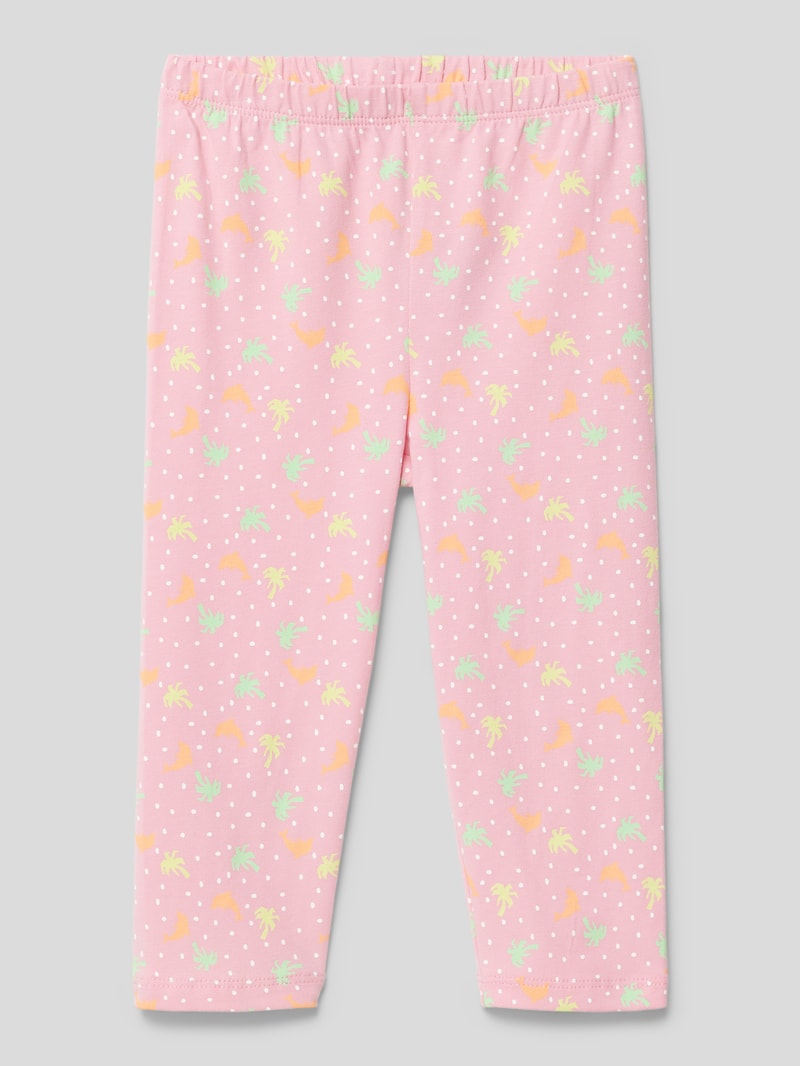 Leggings mit Allover-Print in rosa