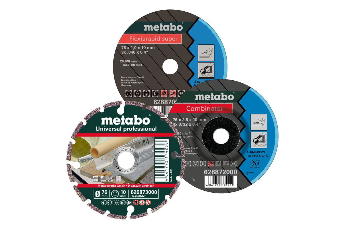 Metabo dodatki 626879000 Začetni komplet rezalnih plošč 76 mm
