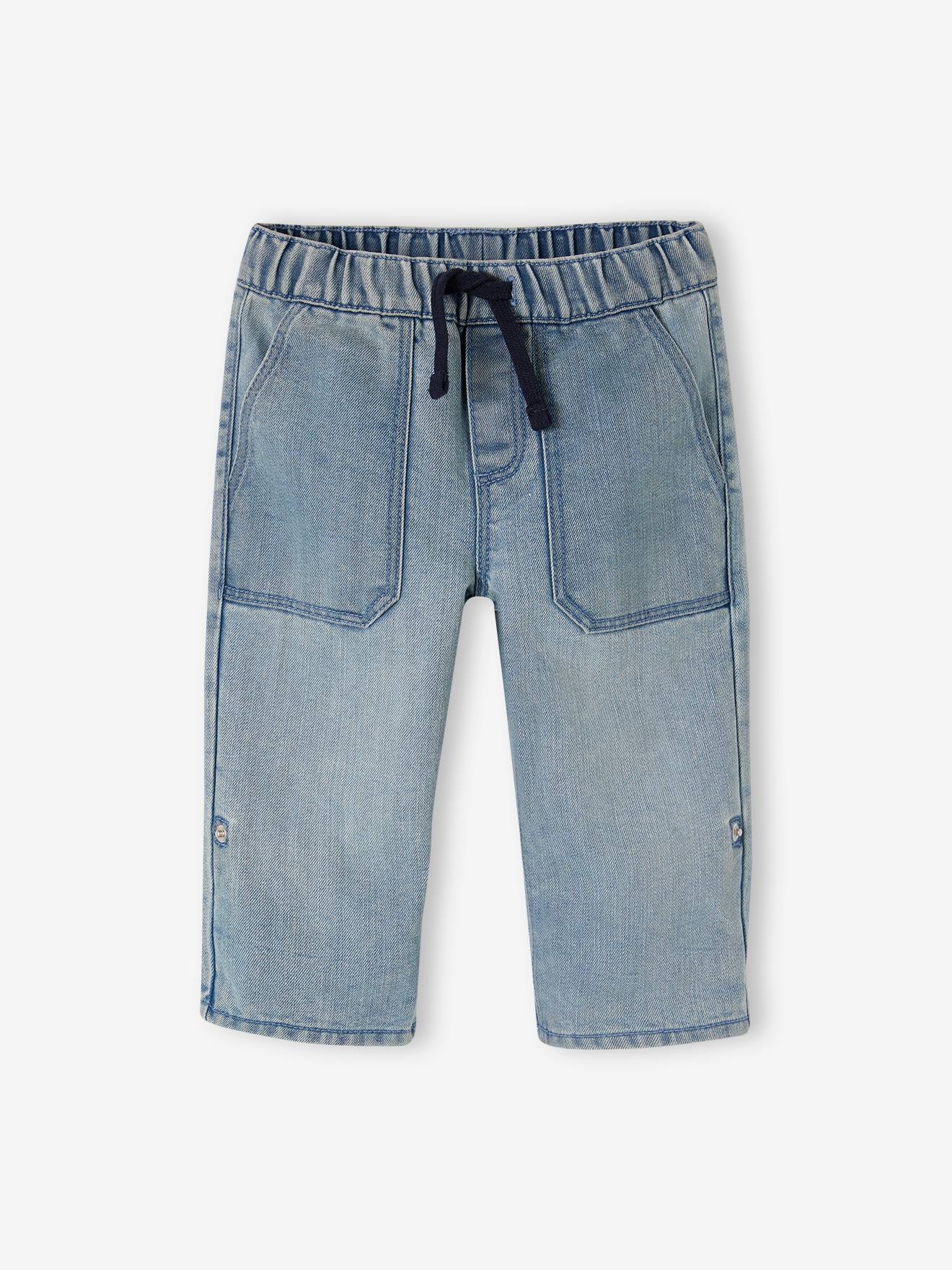 Vertbaudet Die UNVERWÜSTLICHE, robuste Jungen 3/4-Jeans - double stone