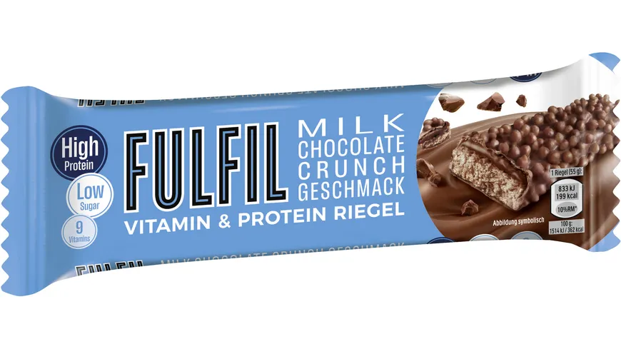 FULFIL Vitamin- und Protein-Riegel Milk Chocolate Crunch Geschmack 55 g