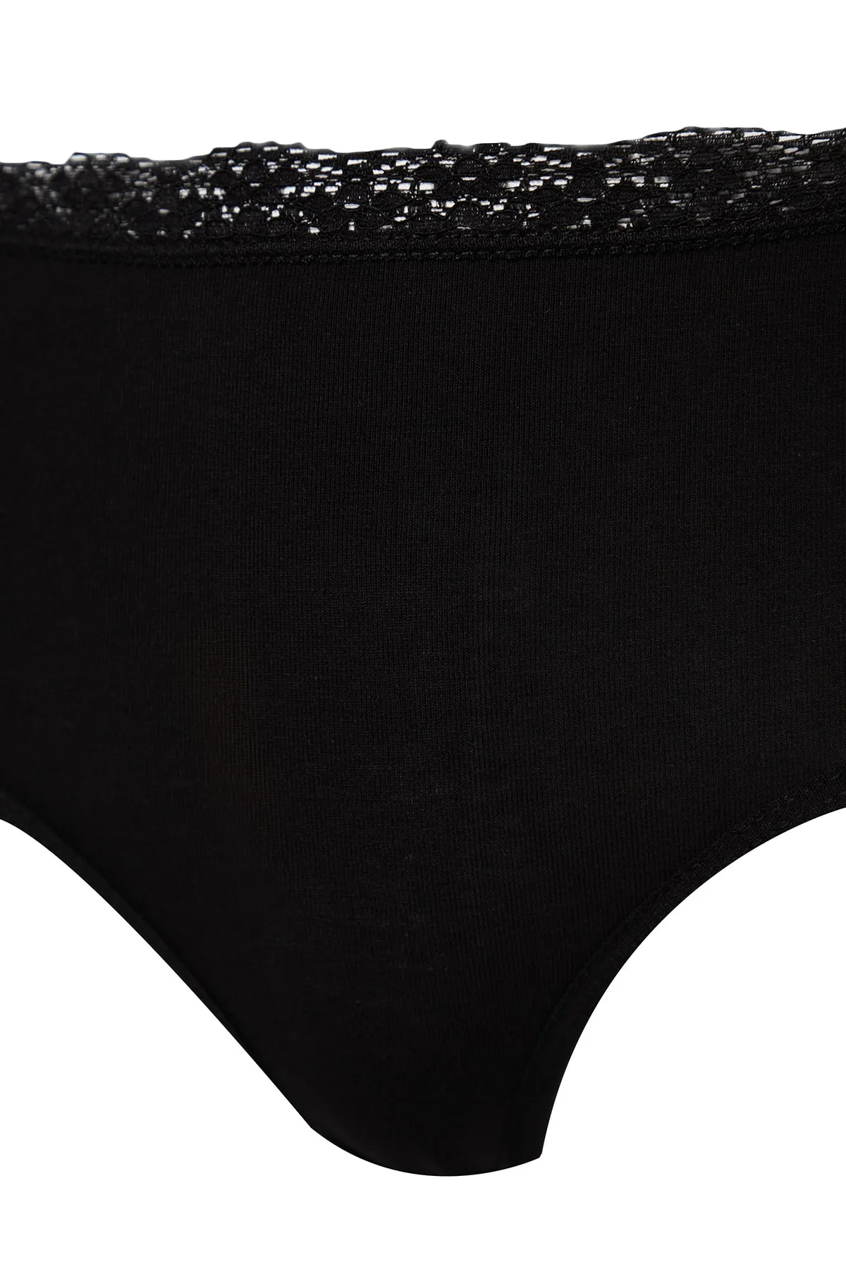 Trendyol Collection  3er-Pack schwarze Hipster-Strickhöschen aus Baumwolle mit Spitze und bequemer Passform THMAW24KU00009