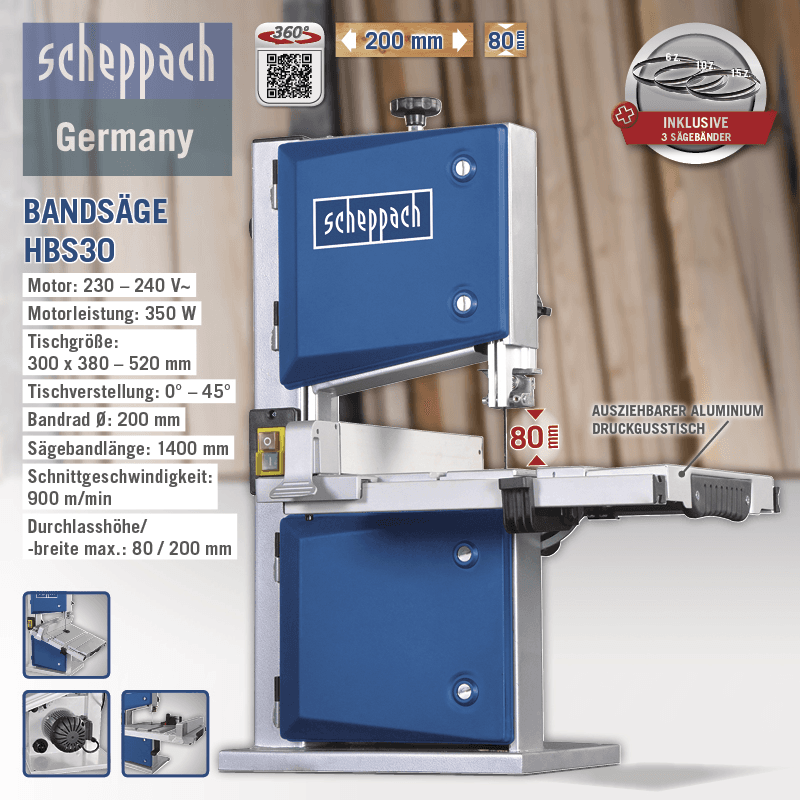 Scheppach Bandsäge HBS30