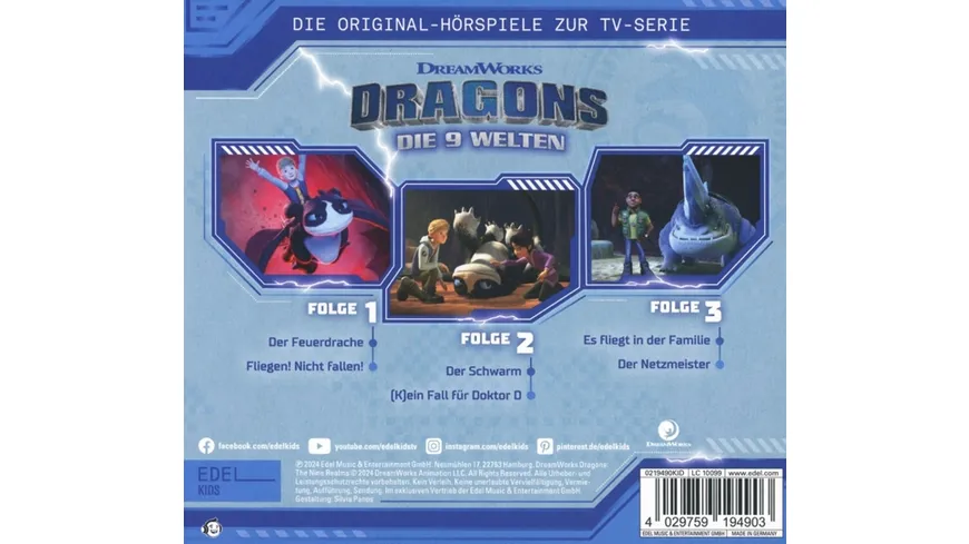 Hörspiel-Box,Folge 1-3 Mit Blumentütchen Dragons-Die 9 Welten