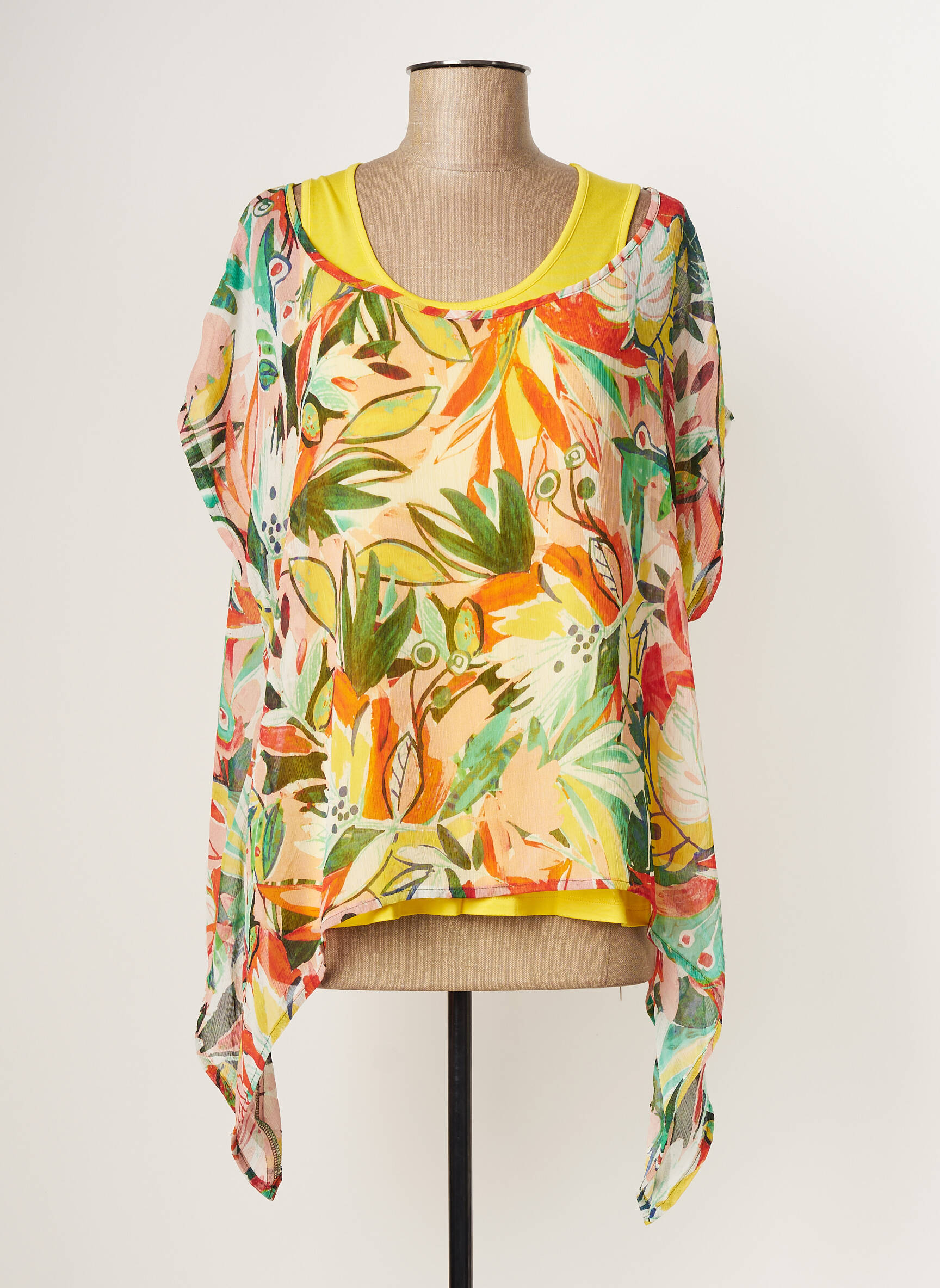 Paul Brial Tuniquemanchecourte Femme couleur jaune