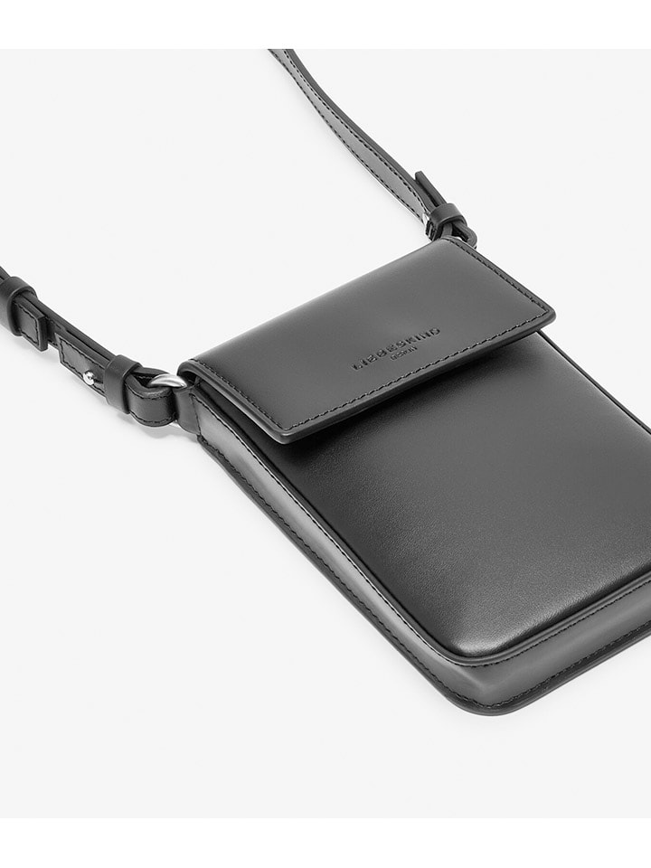LIEBESKIND BERLIN Leder-Handytasche in Schwarz - (B)10 x (H)16 x (T)2 cm günstig kaufen onesize