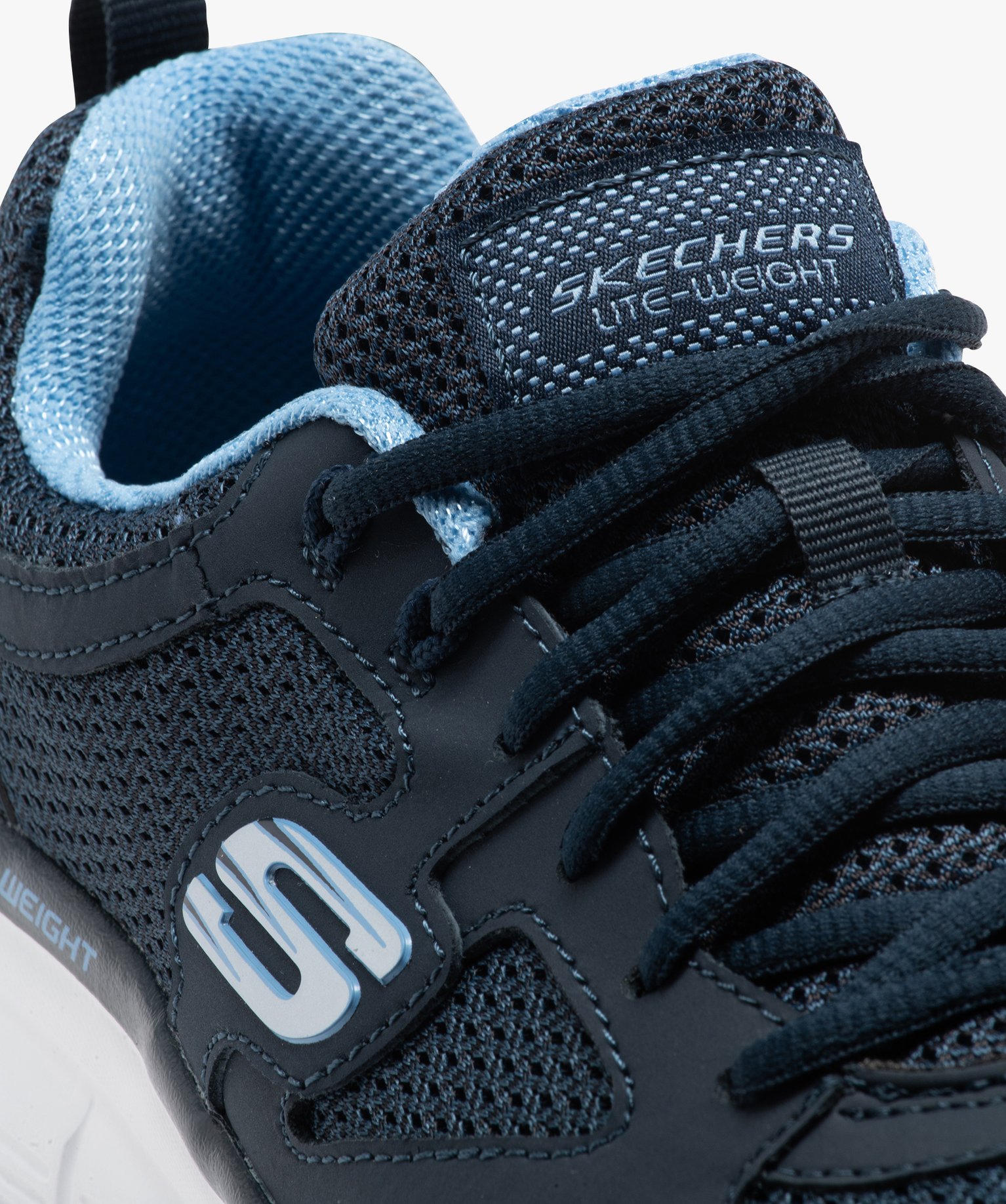 Baskets homme dessus uni en mesh à lacets - Skechers marine | GEMO