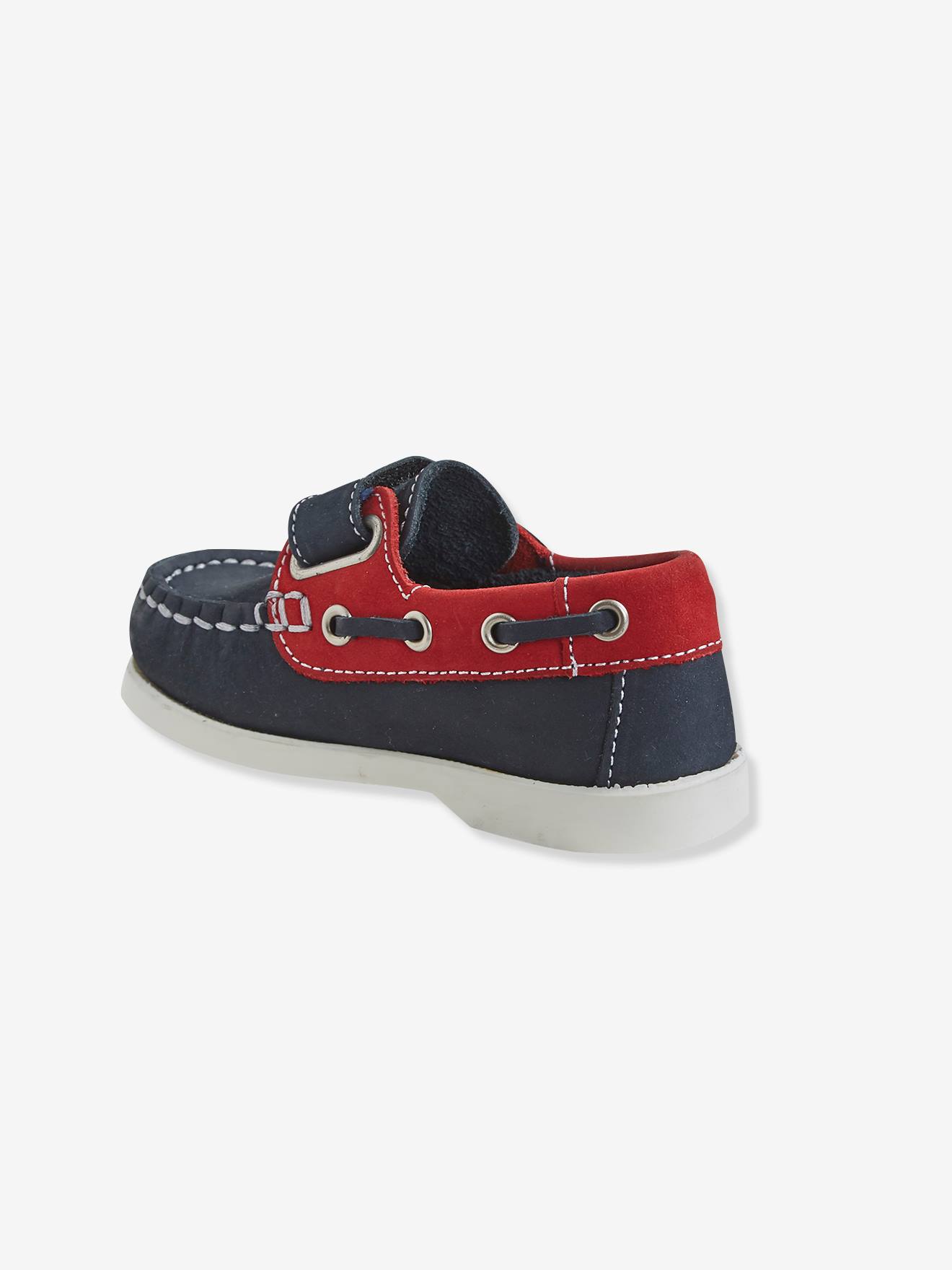 Chaussures bébé bateau en cuir marine