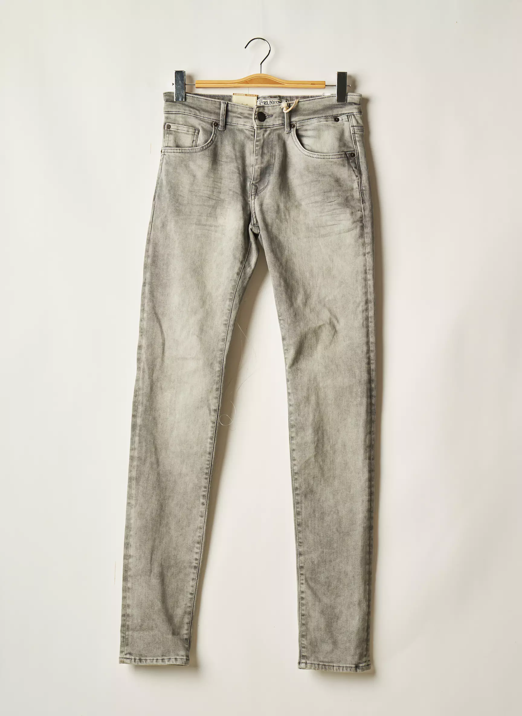 Petrol Industries Jeans Coupe Slim Homme couleur gris