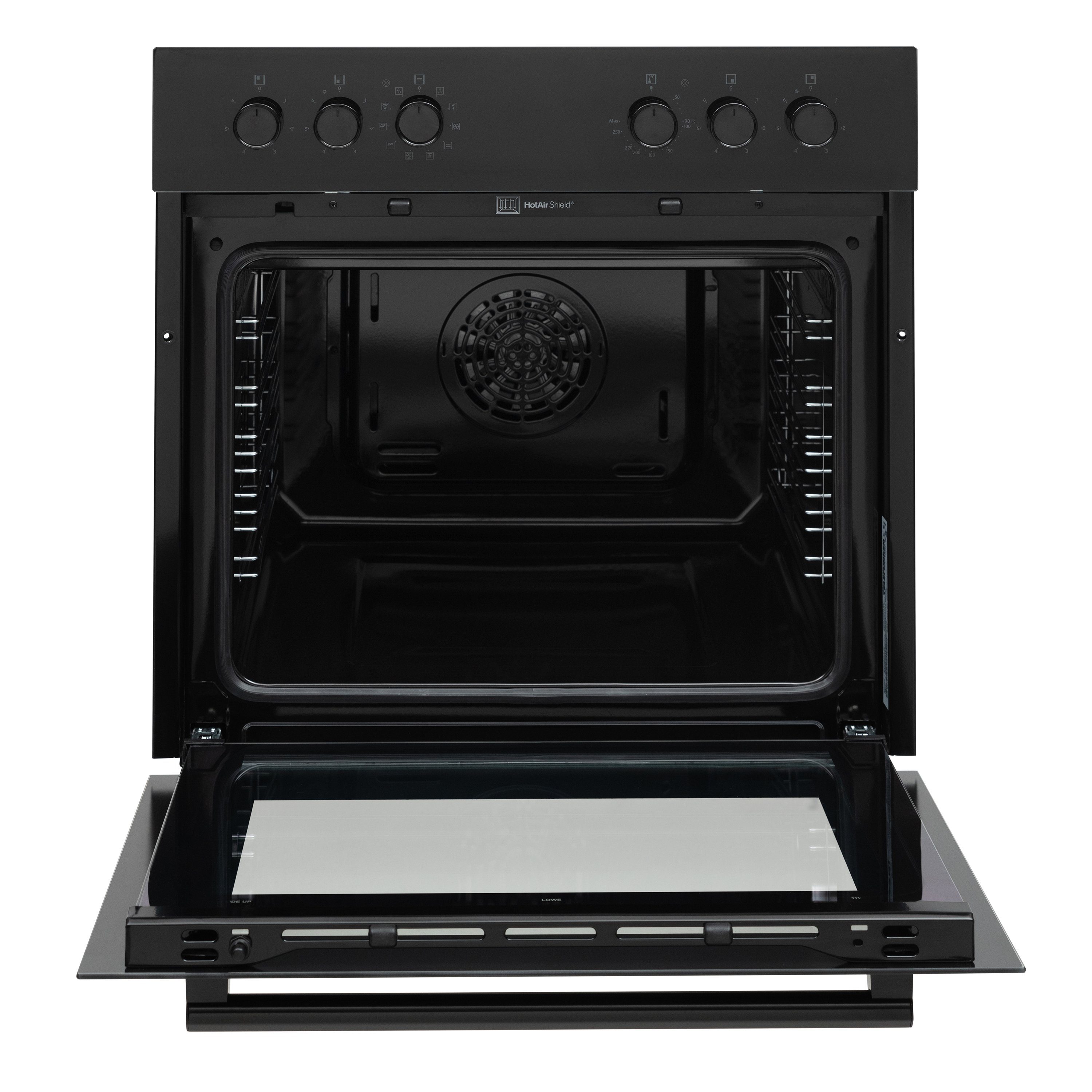 Telefunken Elektro-Herd-Set ECHS65A-B, VapClean, Einbauherdset, 65 L, Backofen & Glaskeramik-Kochfeld, Hot Air Shield