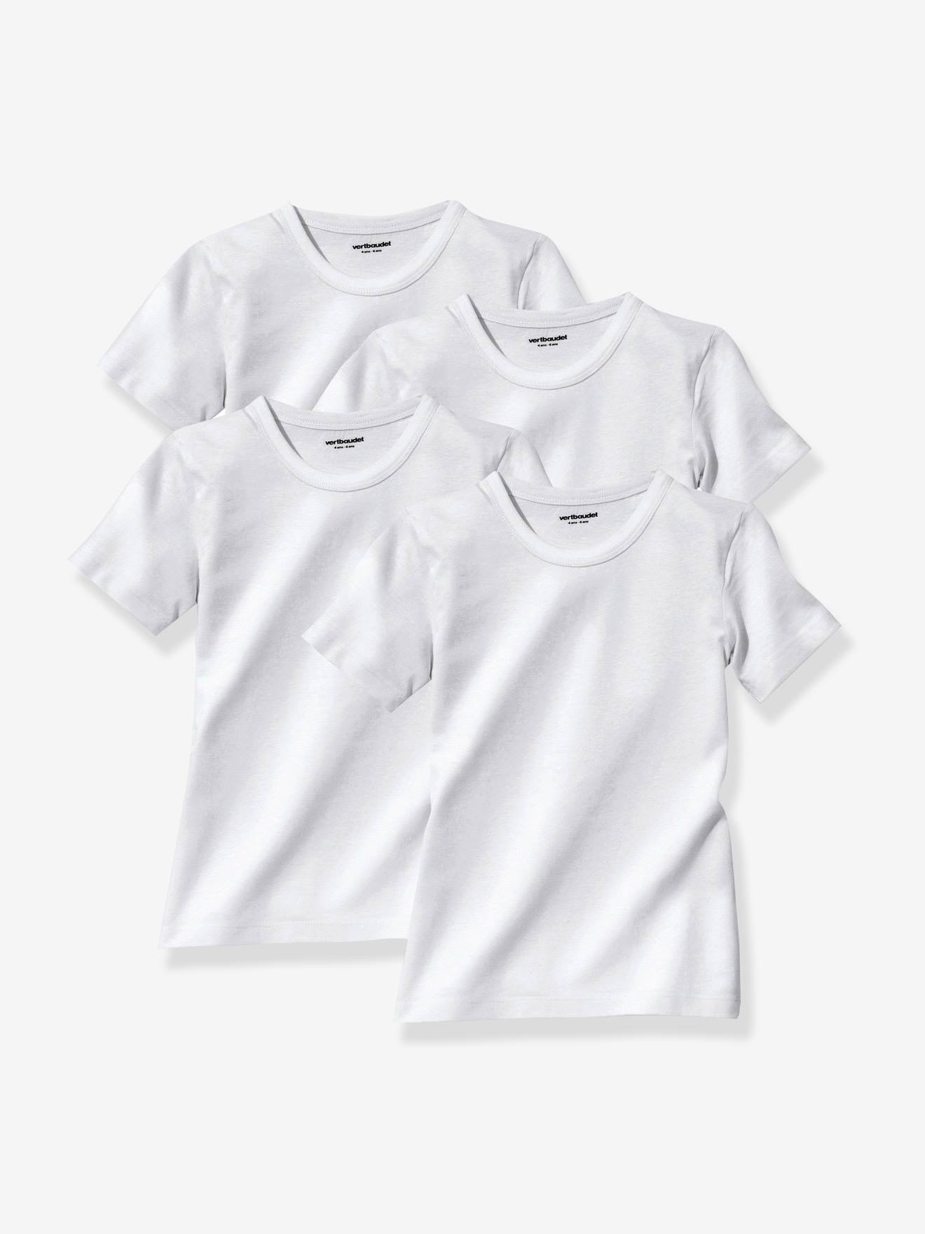 Lot de 4 T-shirts garçon BASICS blanc