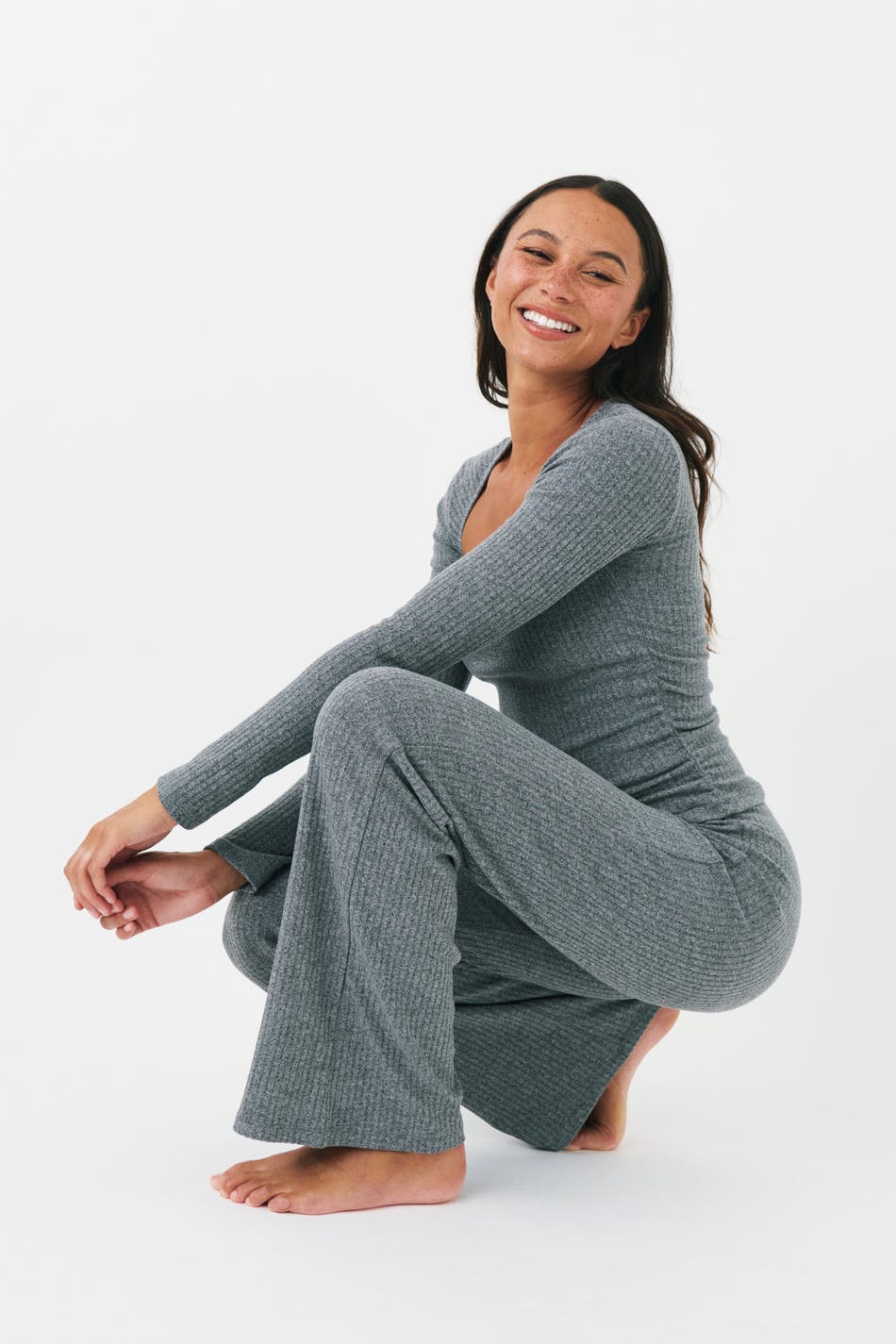 Soft rib trousers