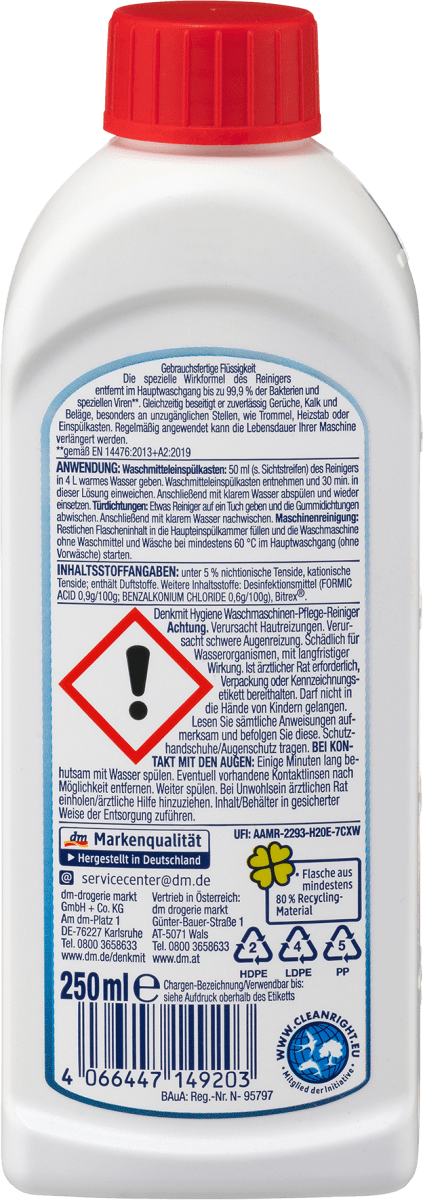 Waschmaschinenreiniger Hygiene, 250 ml
