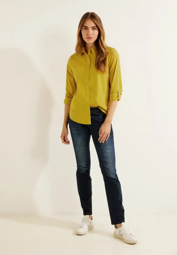 CECIL Unifarbene Baumwollbluse