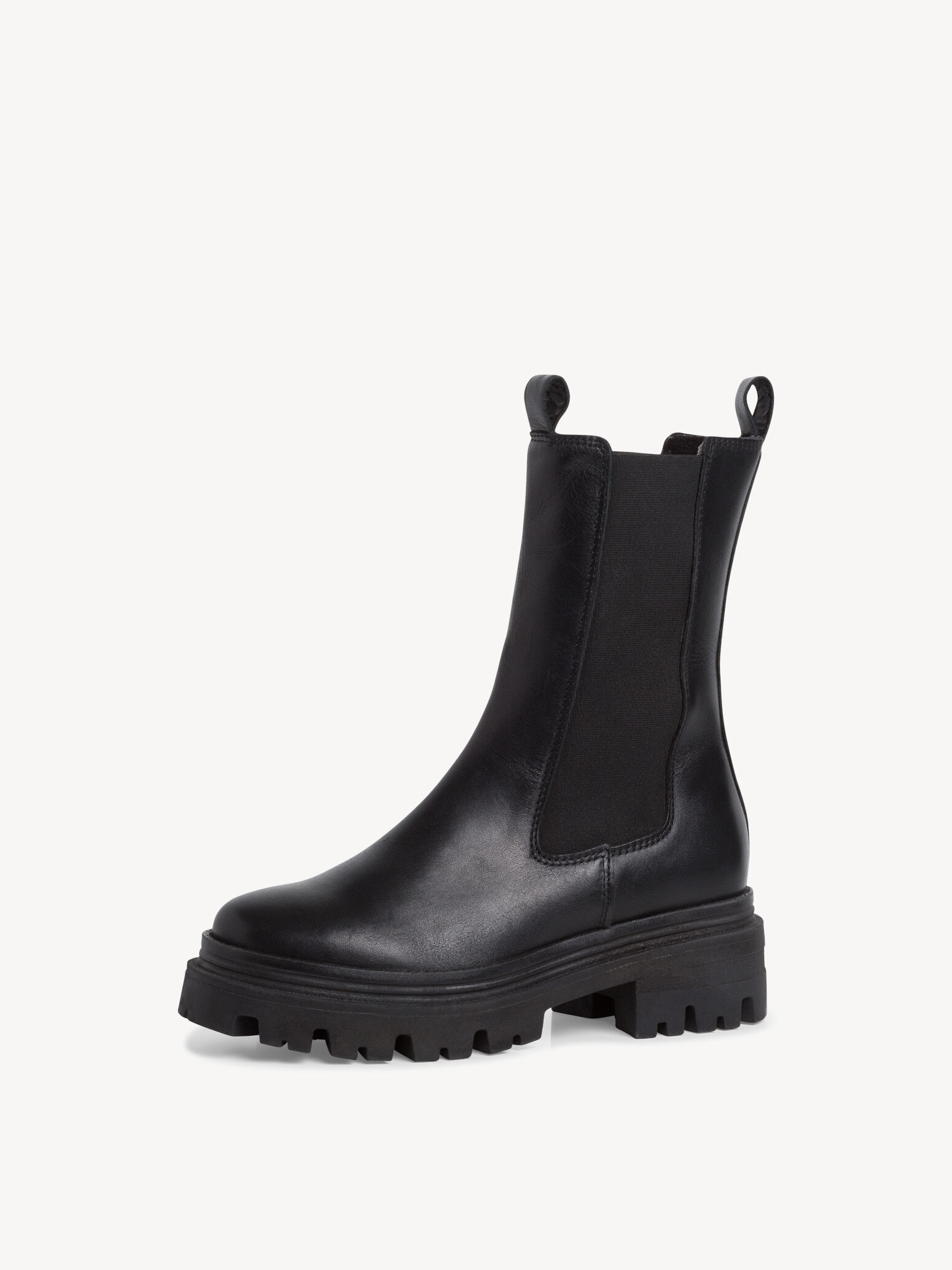 Bottine Chelsea en cuir - noir