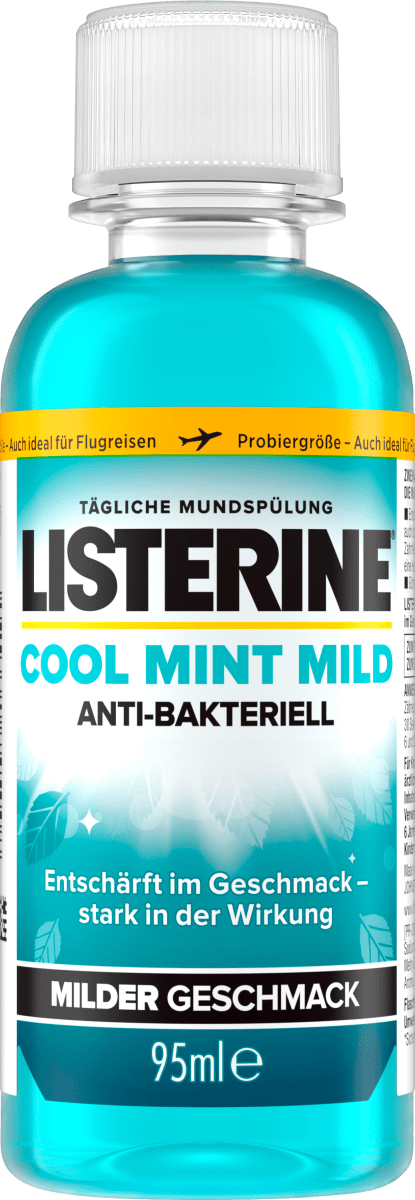 Mundspülung Cool Mint milder Geschmack Reisegröße, 95 ml