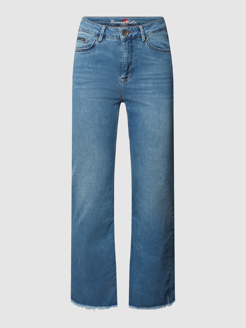 Jeans mit Label-Details in blau