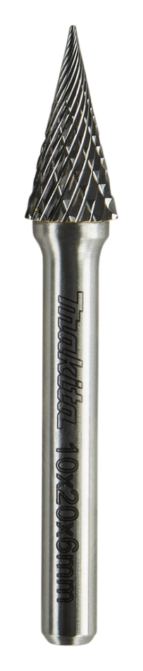 Príslušenstvo Makita B-52847 HM fréza 6 mm kužeľ so špicatou hlavou na nehrdzavejúcu oceľ