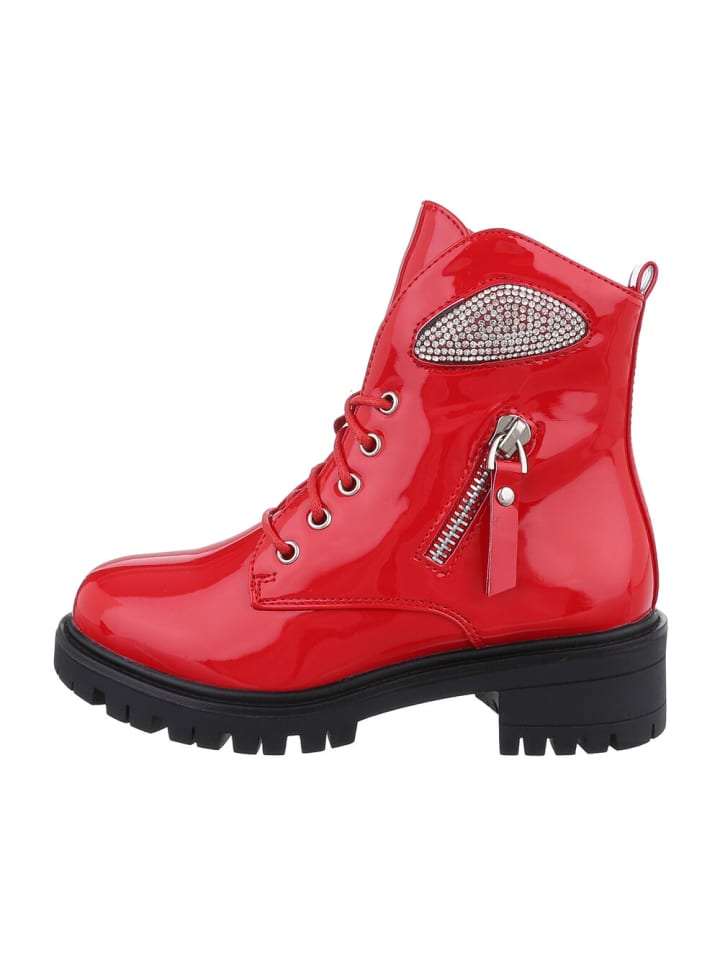 Ital-Design Stiefelette in Rot günstig kaufen
