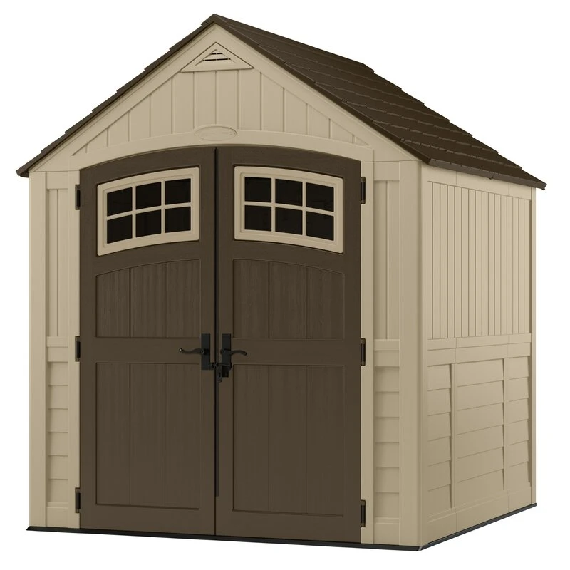Outdoor Sutton 7 1/2 ft wide x 7 ft deep resin storage shed