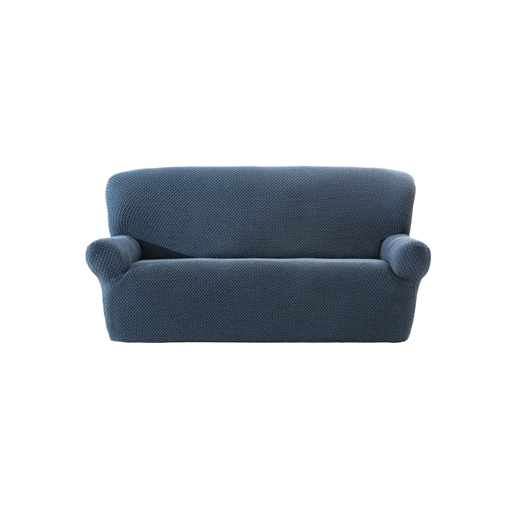 Housse texturée bi-extensible spéciale canapé fauteuil à accoudoirs