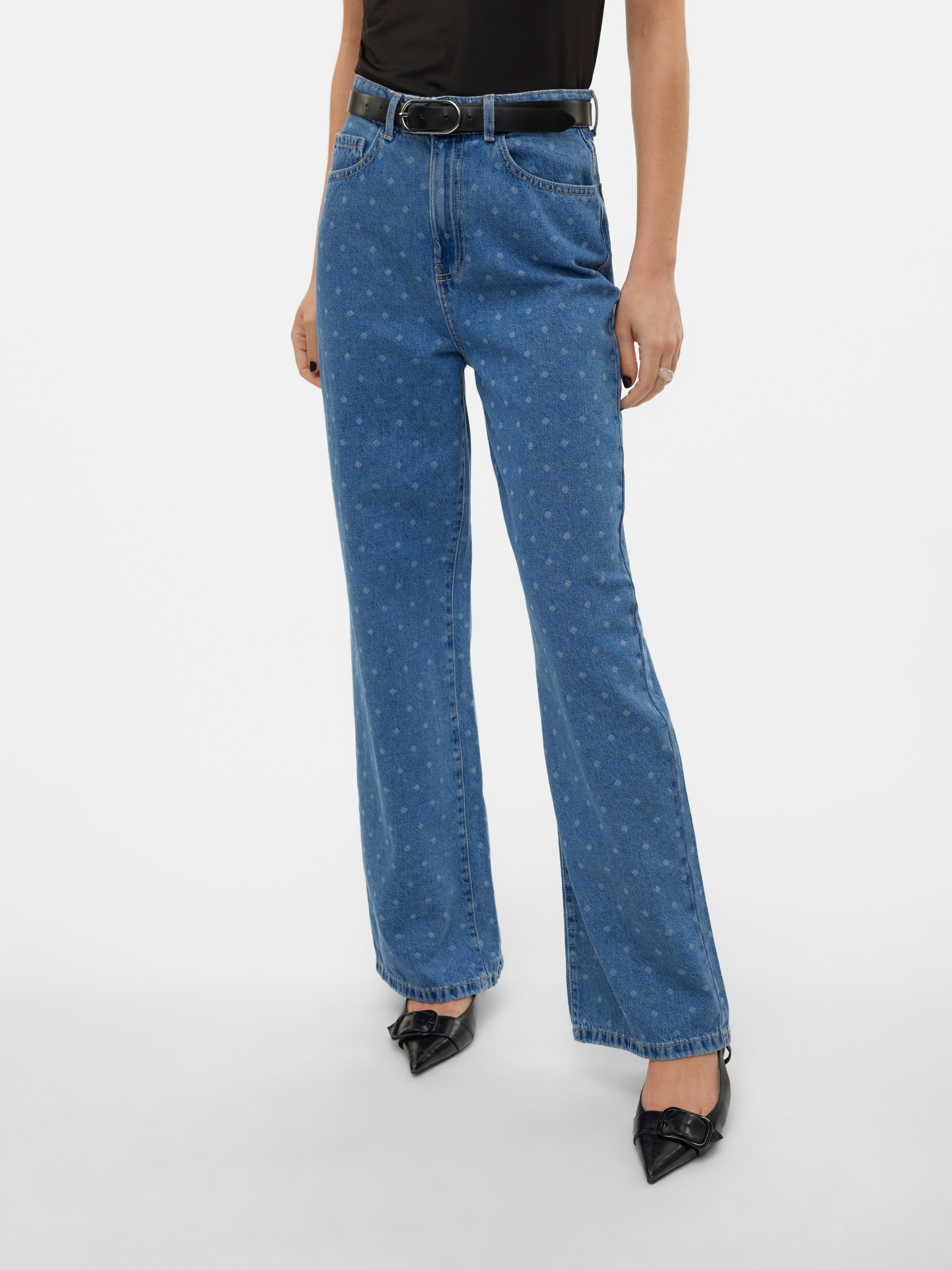 VMKATHY Hohe Taille Weit geschnitten Jeans