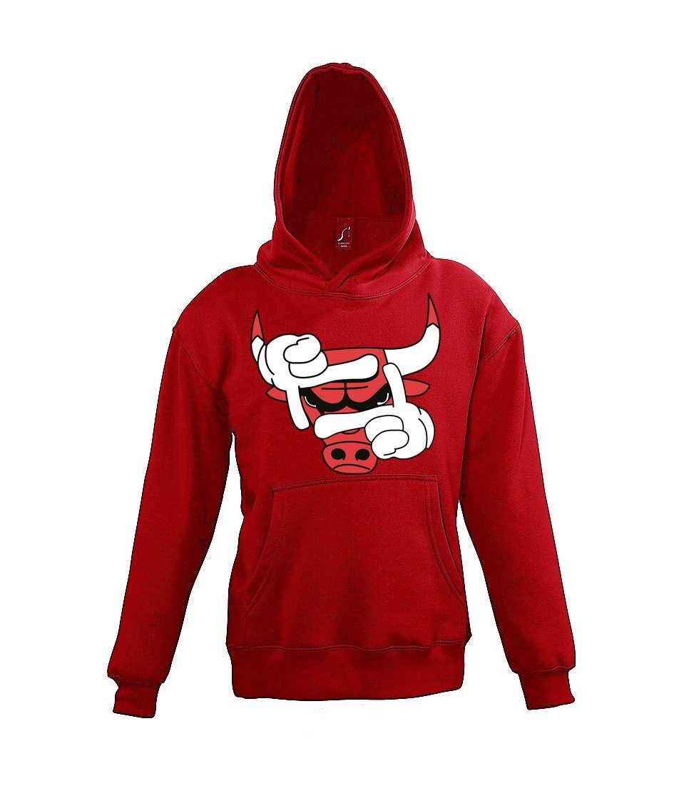 Youth Designz Kapuzenpullover Bulls Hoodie Pullover für Jungen und Mädchen mit modischem Frontprint