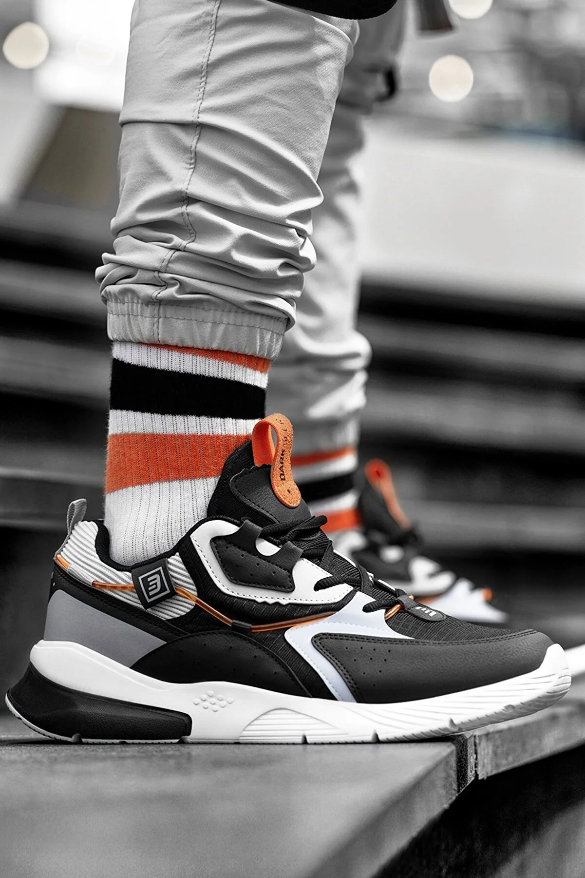DARK SEER  Schwarz-weißer Ice Unisex-Sneaker