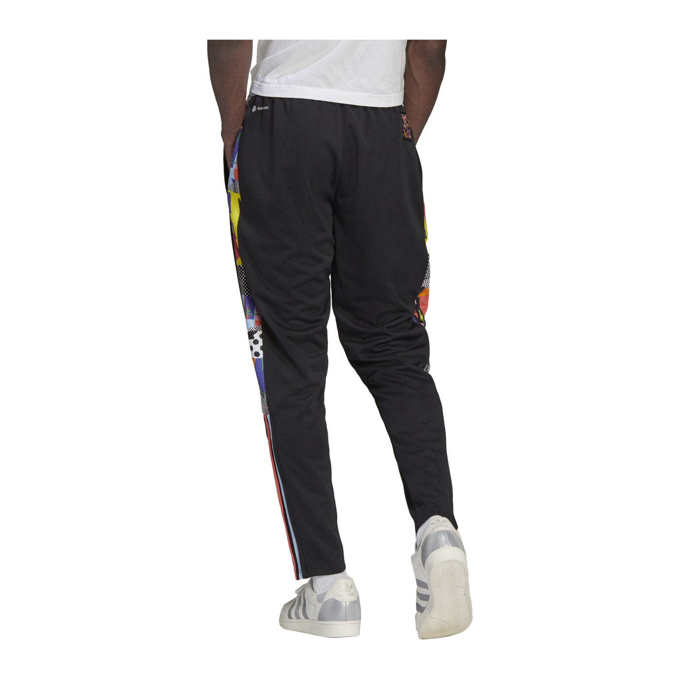adidas Tiro Pride Trainingshose Schwarz Blau Rot