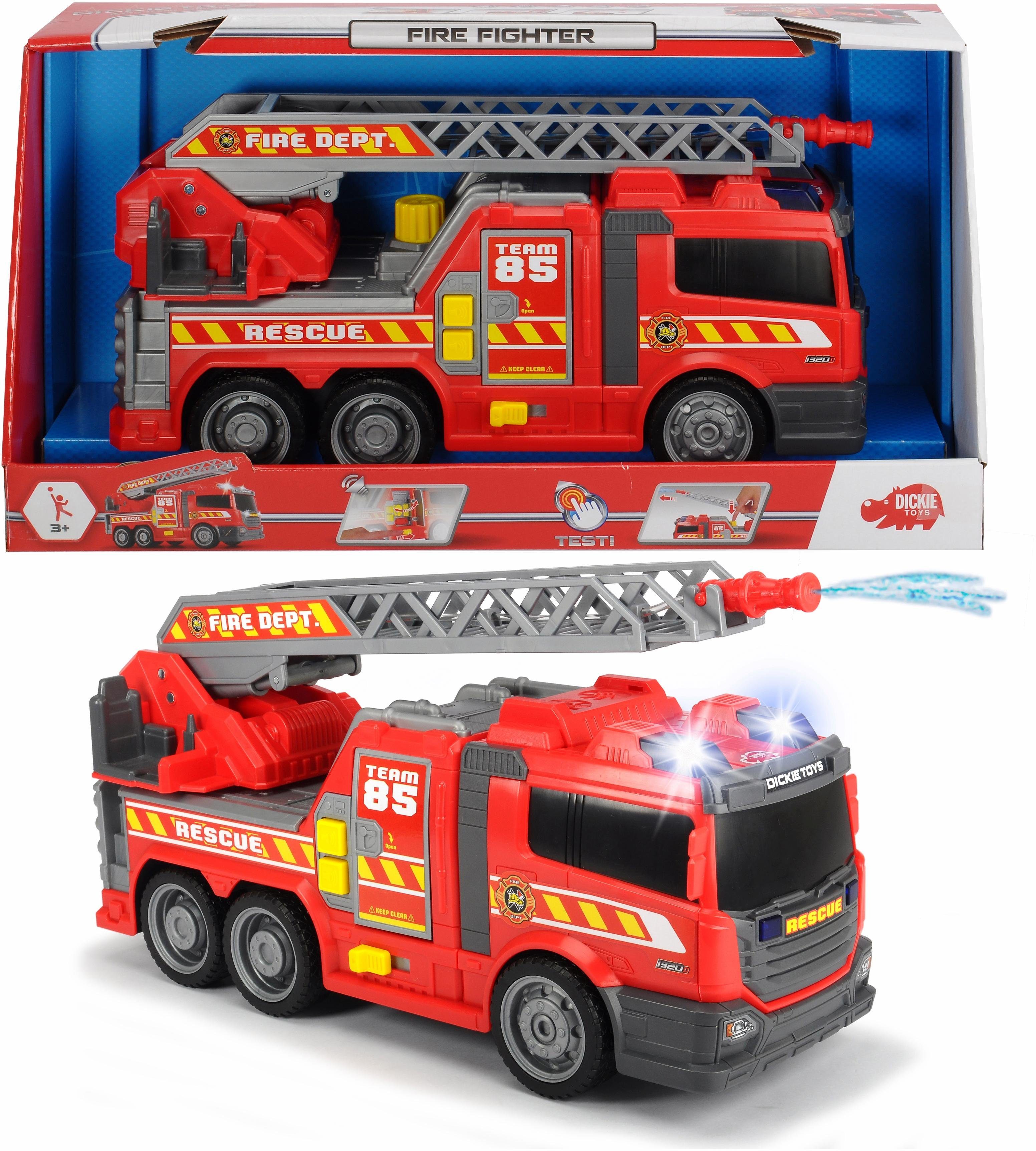 Dickie Toys Spielzeug-Feuerwehr Fire Fighter - Feuerwehrauto, mit Wasserspritze