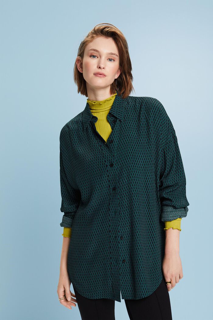 Button-Down-Hemd mit Print