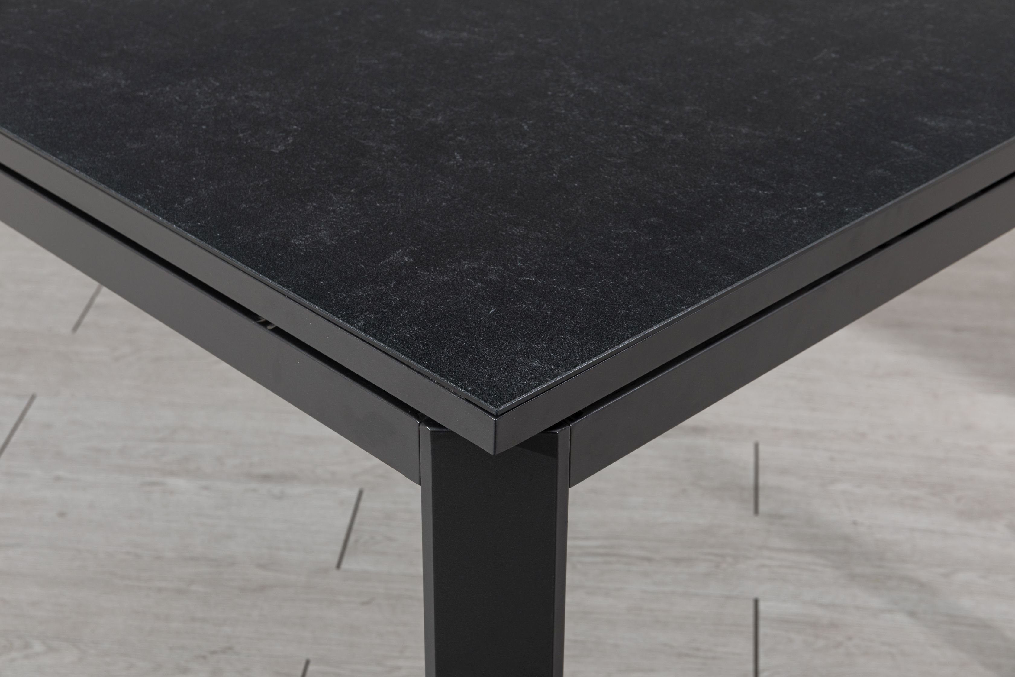 Gardissimo Gartentisch Keramik XXL Ausziehtisch Dia Anthrazit, 180/240 x 90 cm, synchrone Auszugautomatik