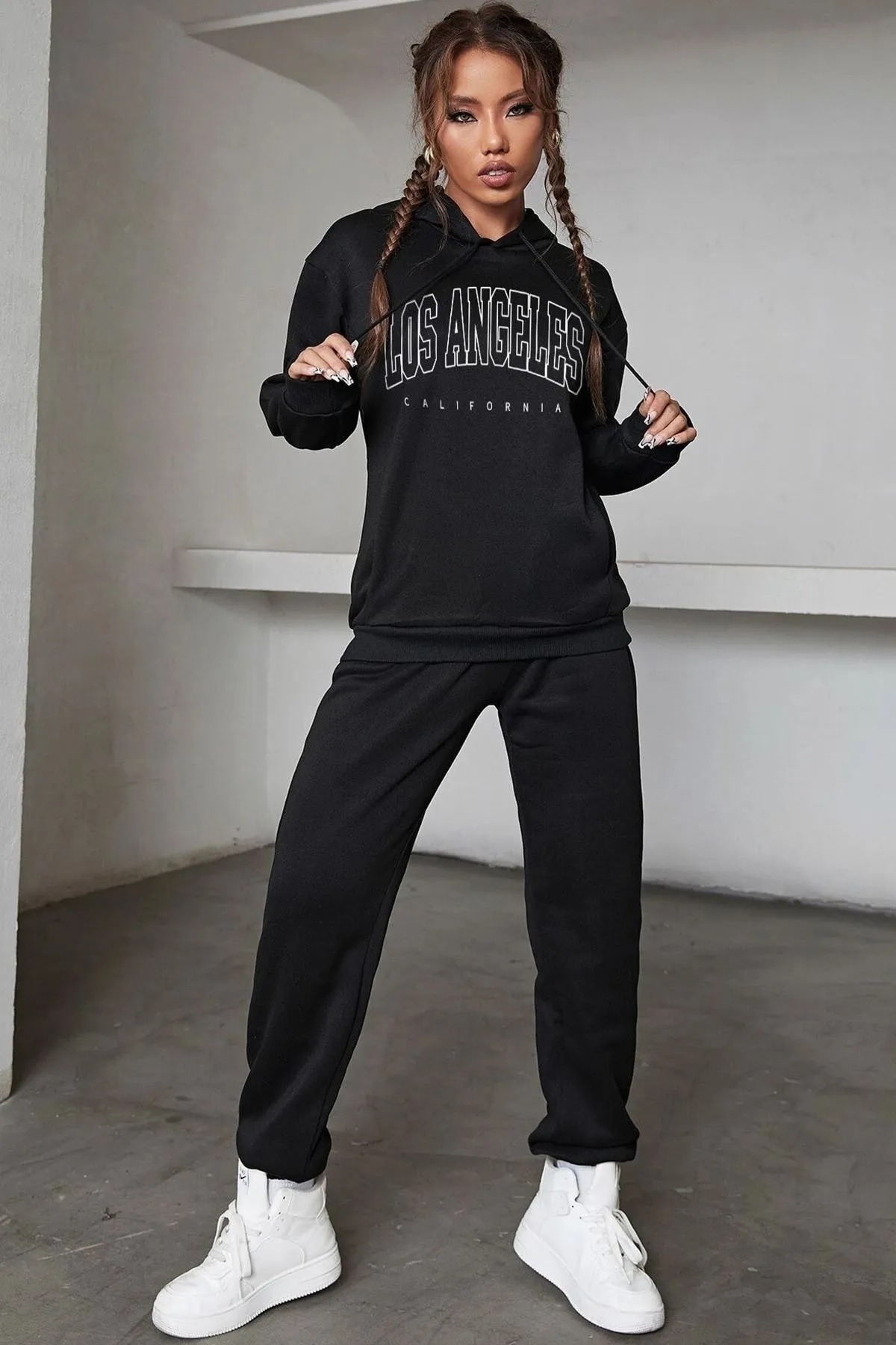 uyguntarz  Unisex Unisex Los Angles bedrucktes Trainingsanzug-Set