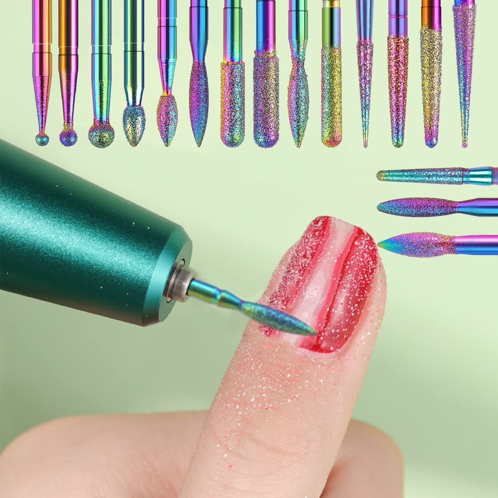 Directin Polierfeile Nagelfräser Bits 30 Stück Professioneller Nagelfräser Aufsätze Aus, Nagelfräser Aufsätzeaus Entfernen Gel Acryl Nagelhaut