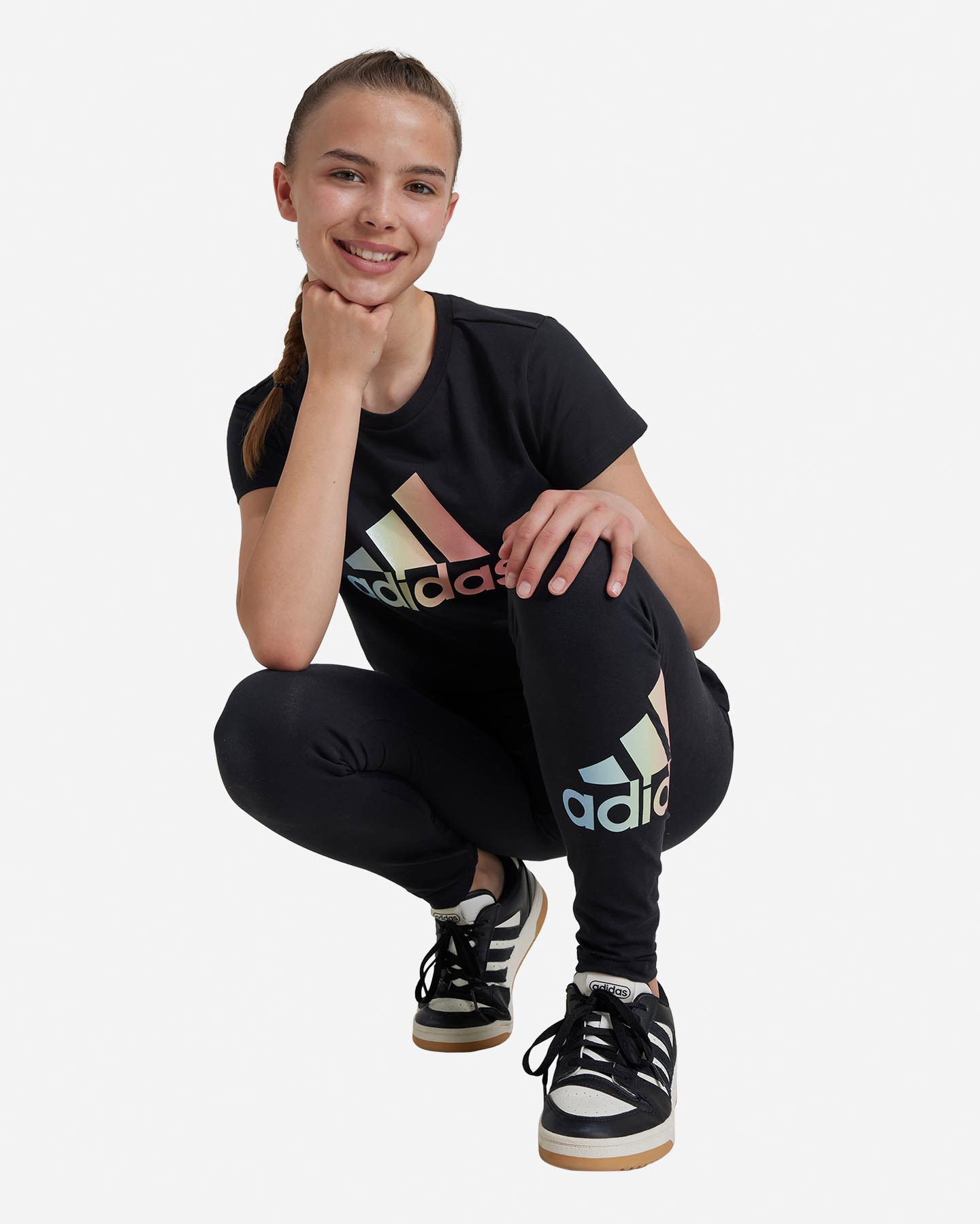 Koszulka Adidas Big Logo Rainbow Jr JH1242