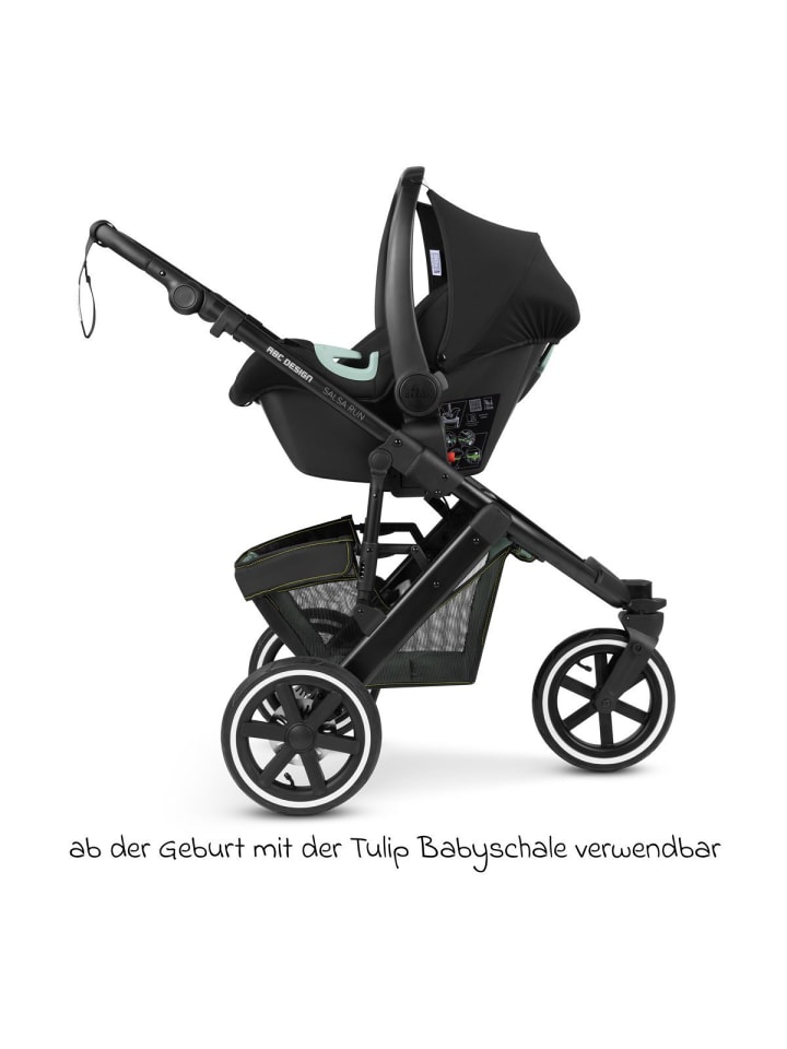 ABC-Design 3in1 Kinderwagen-Set Salsa Run - Babywanne, in blau,schwarz günstig kaufen onesize