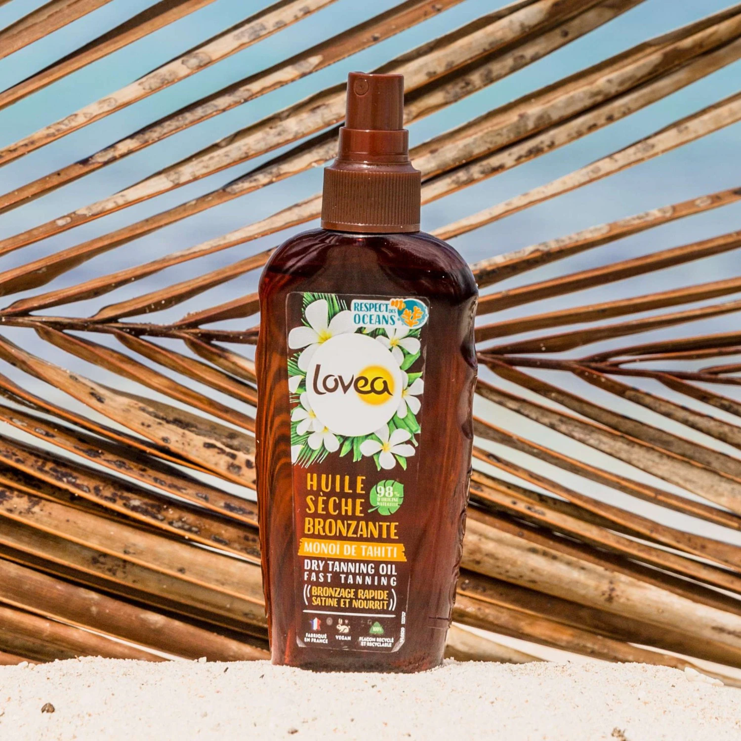 Lovea Monoi de Tahiti Olio abbronzante secco