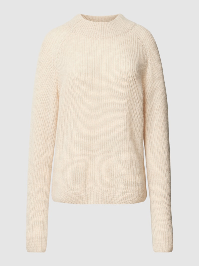 Strickpullover mit Rundhalsausschnitt in sand